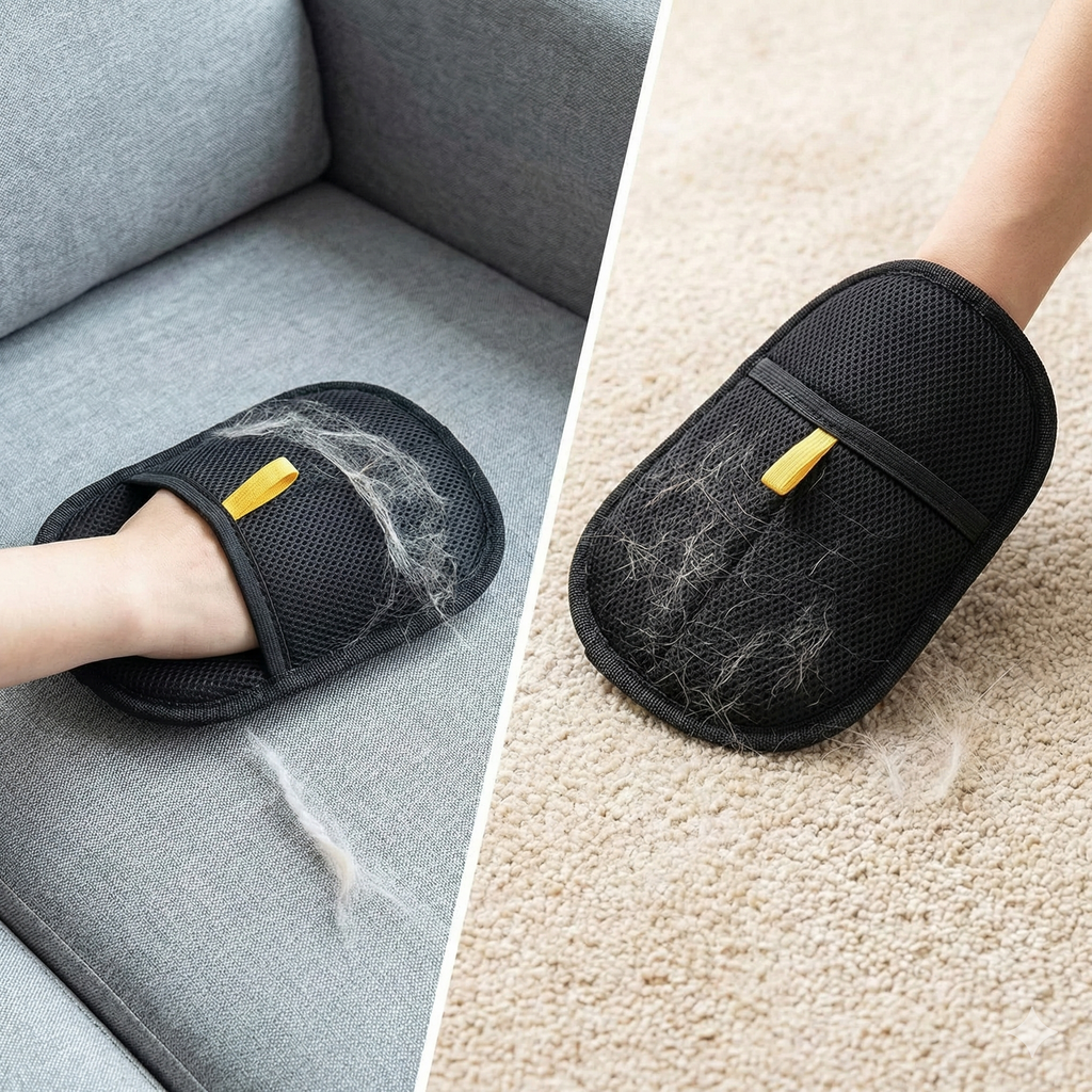 Pet Hair Removal Gloves (Pack of 2)